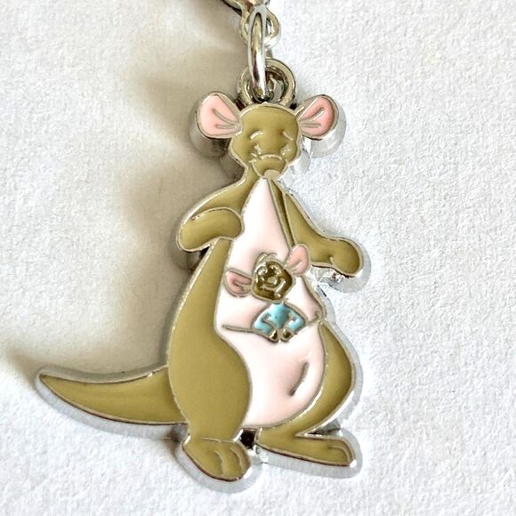 Vtg Disney Kanga Roo Winnie the Pooh Clip On Charm Zipper Pull Purse Bag Signed - Picture 4 of 8